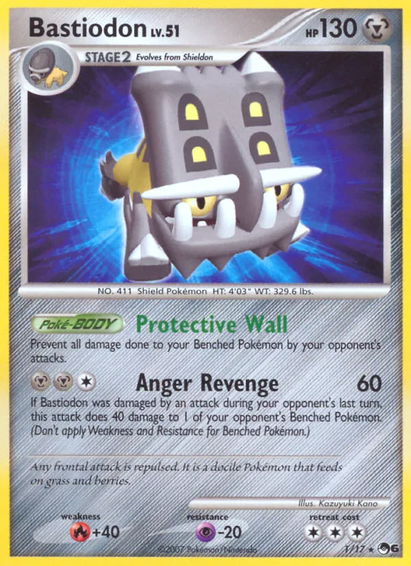 Bastiodon #1 POP Series 6 Pokemon card