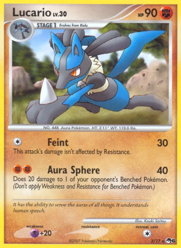Lucario #2 POP Series 6 Pokemon card