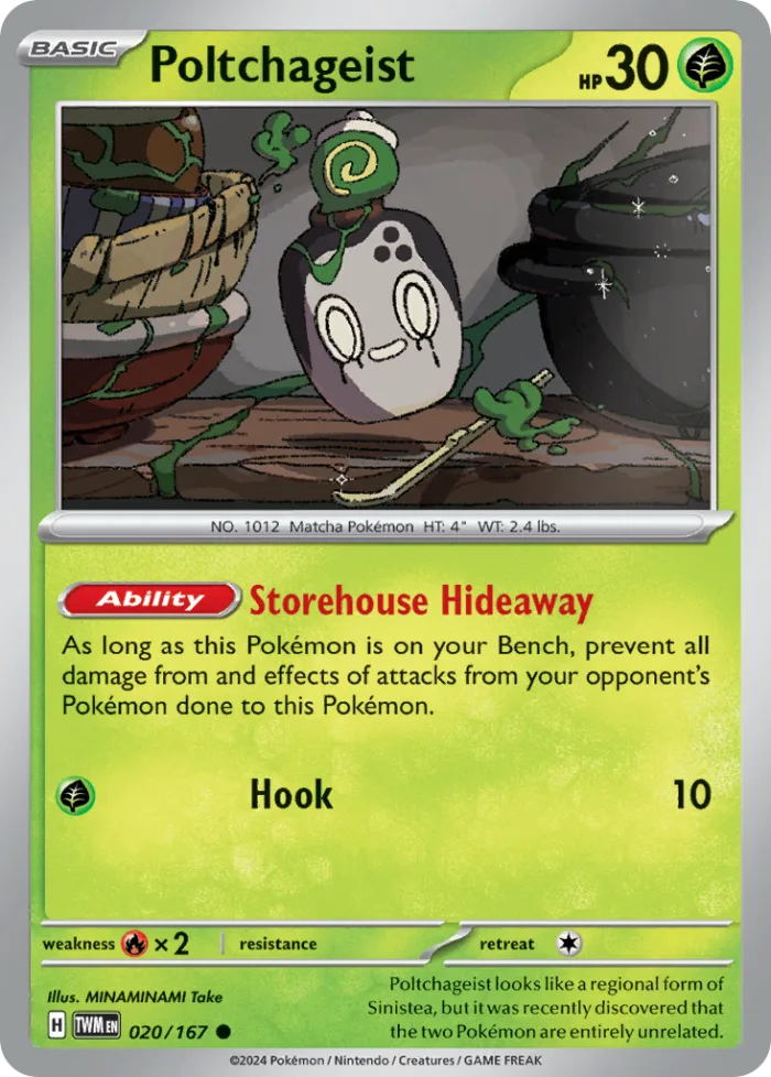 Poltchageist #20 Twilight Masquerade Pokemon card