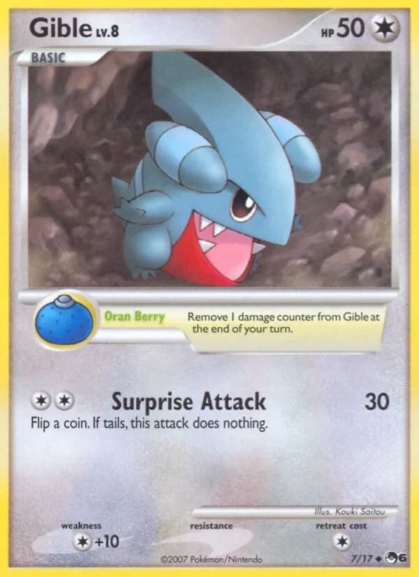 Gible #7 POP Series 6 Pokemon card
