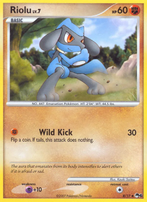 Riolu #8 POP Series 6 Pokemon card