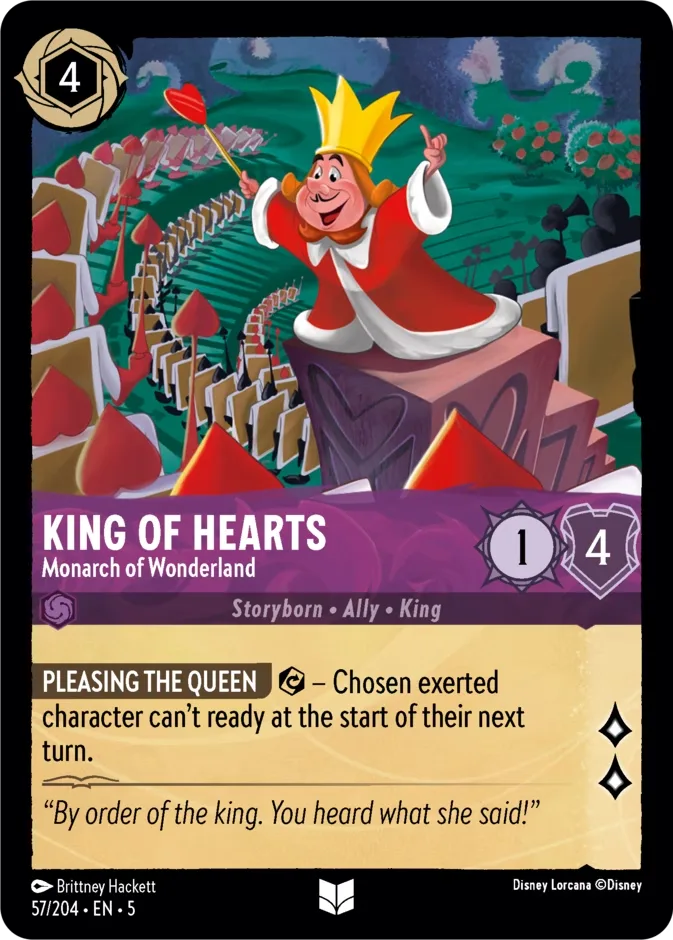 King of Hearts #57 Shimmering Skies Disney Lorcana card