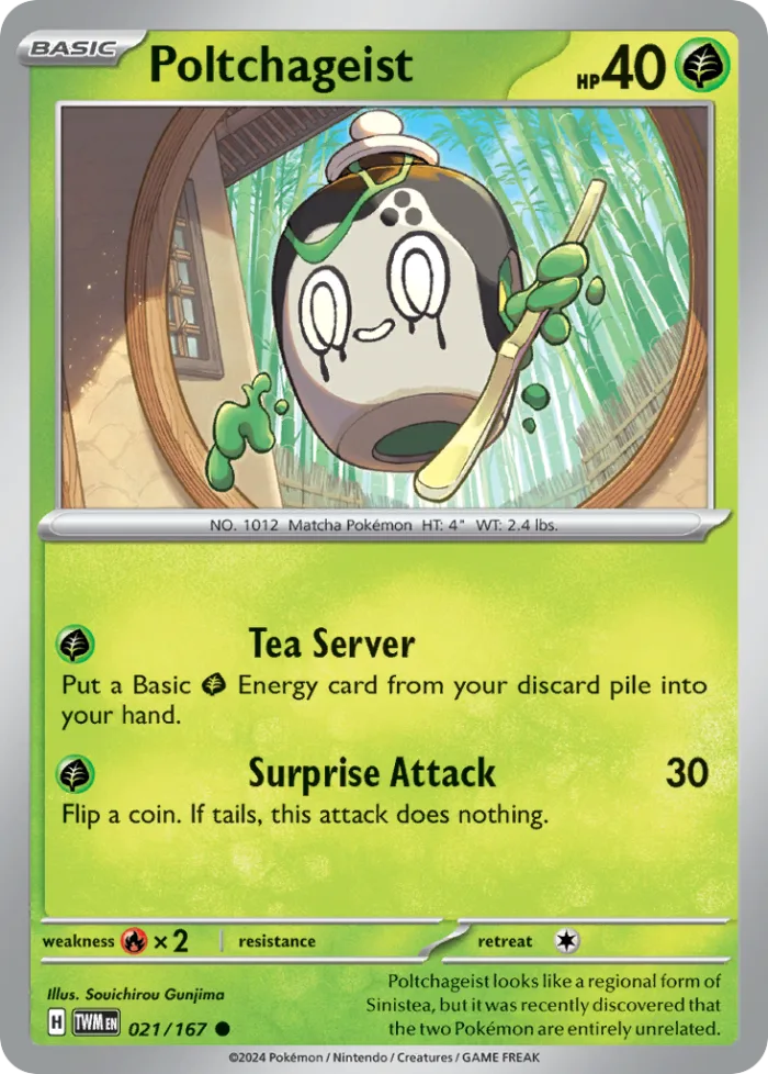 Poltchageist #21 Twilight Masquerade Pokemon card