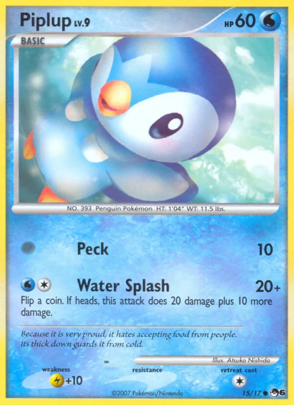 Piplup #15 POP Series 6 Pokemon card