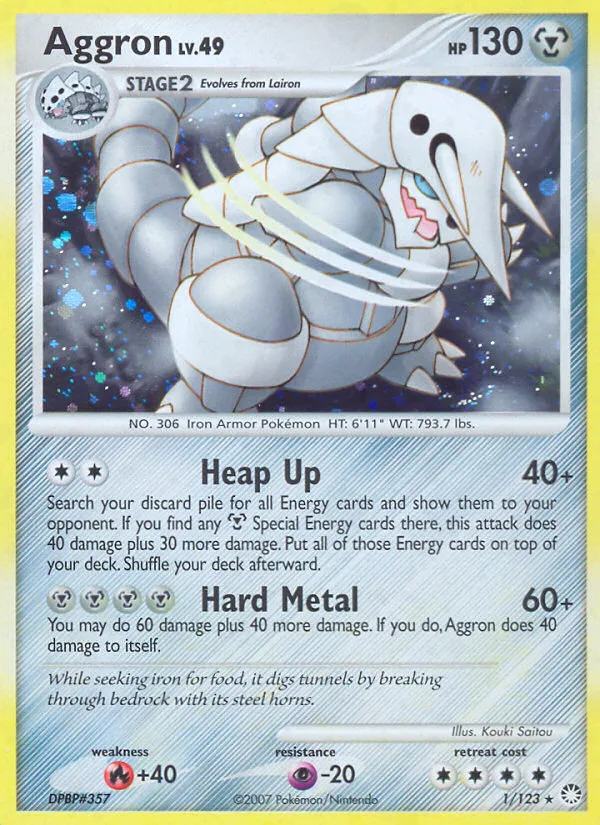 Aggron #1 Mysterious Treasures Pokemon card