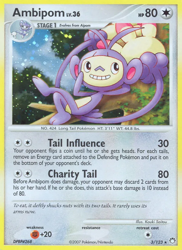 Ambipom #3 Mysterious Treasures Pokemon card
