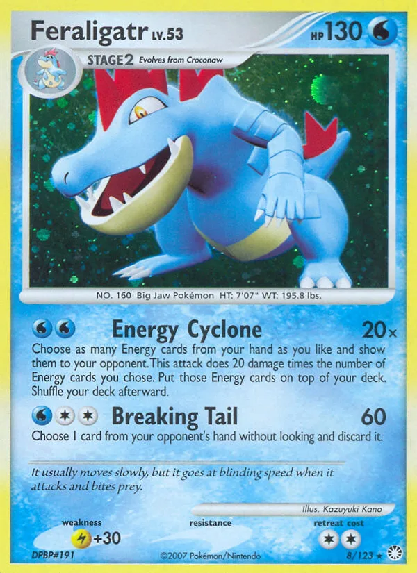 Feraligatr #8 Mysterious Treasures Pokemon card