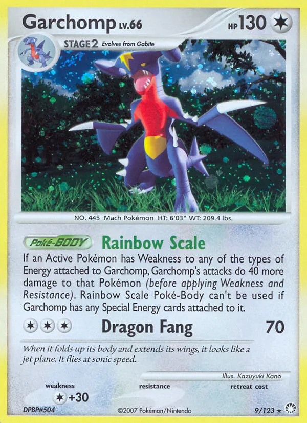 Garchomp #9 Mysterious Treasures Pokemon card