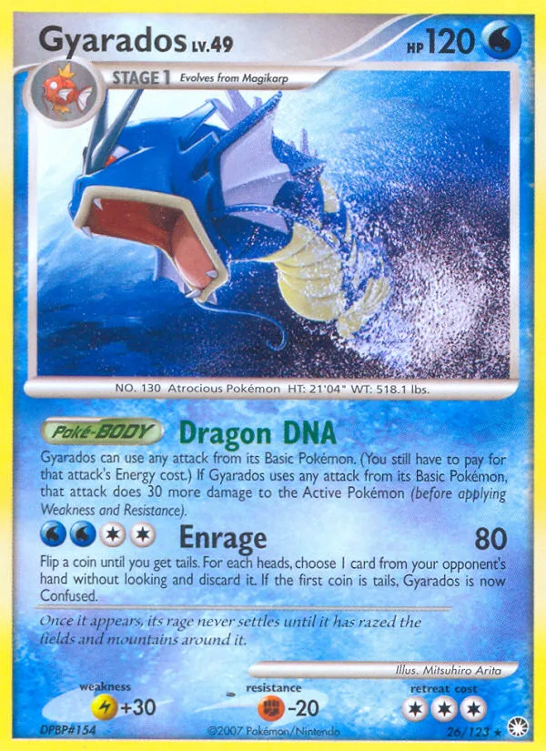 Gyarados #26 Mysterious Treasures Pokemon card