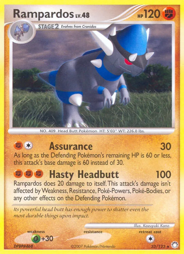 Rampardos #33 Mysterious Treasures Pokemon card