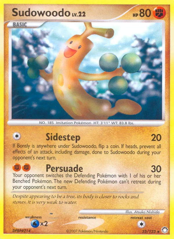 Sudowoodo #35 Mysterious Treasures Pokemon card