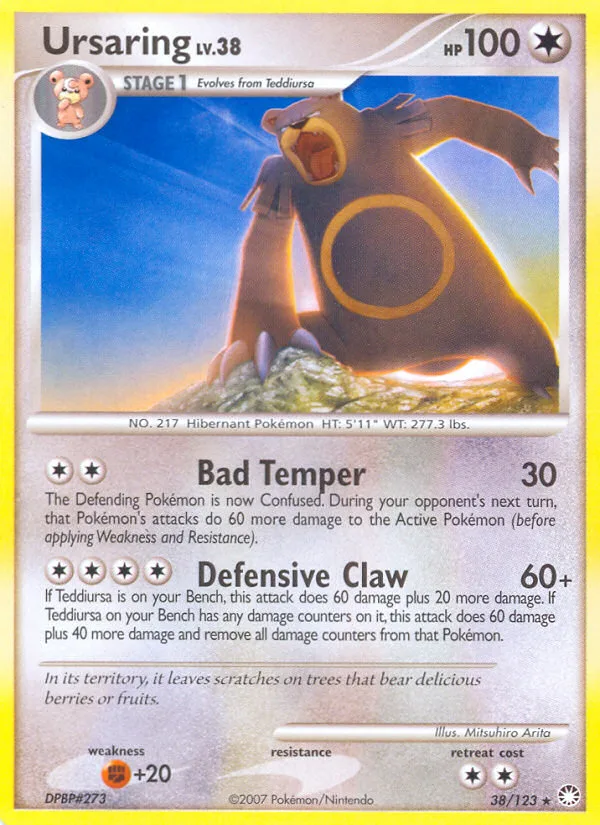 Ursaring #38 Mysterious Treasures Pokemon card