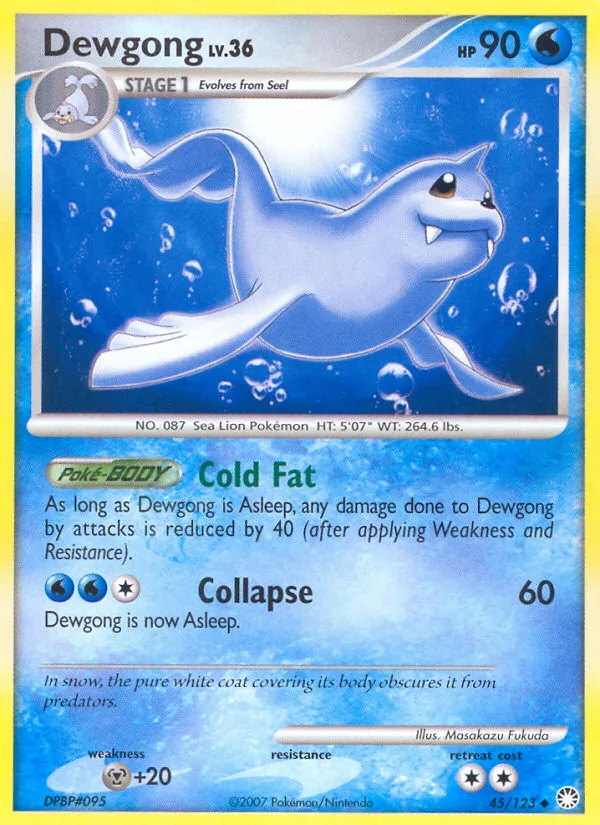 Dewgong #45 Mysterious Treasures Pokemon card