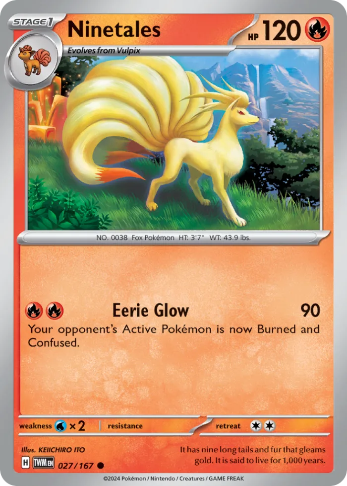 Ninetales #27 Twilight Masquerade Pokemon card