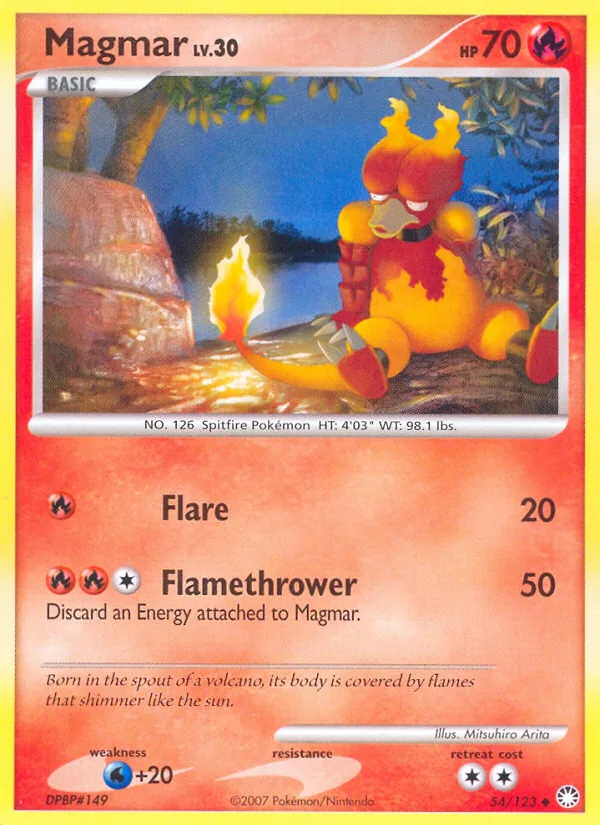 Magmar #54 Mysterious Treasures Pokemon card