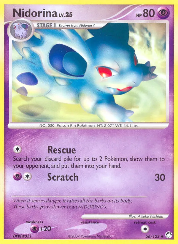 Nidorina #56 Mysterious Treasures Pokemon card