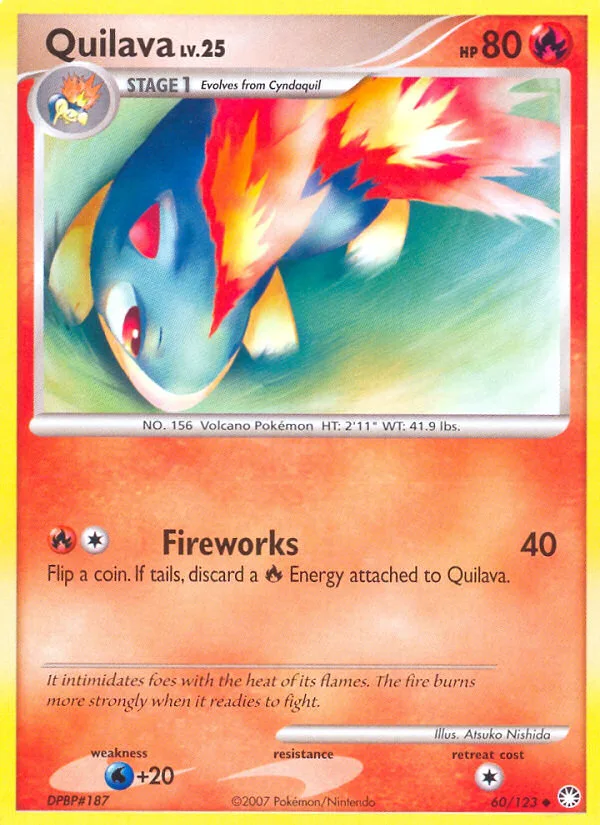 Quilava #60 Mysterious Treasures Pokemon card