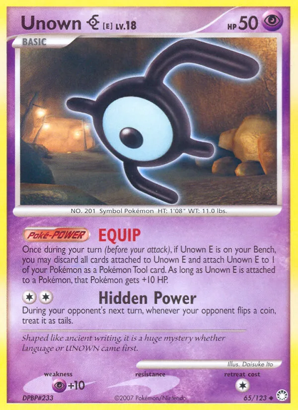 Unown [E] #65 Mysterious Treasures Pokemon card