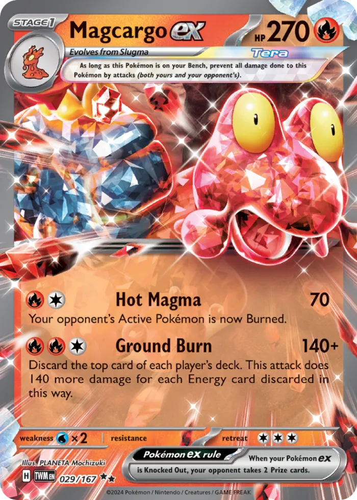 Magcargo ex #29 Twilight Masquerade Pokemon card