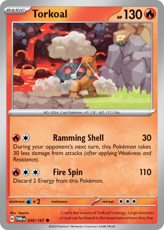 Torkoal #30 Twilight Masquerade Pokemon card