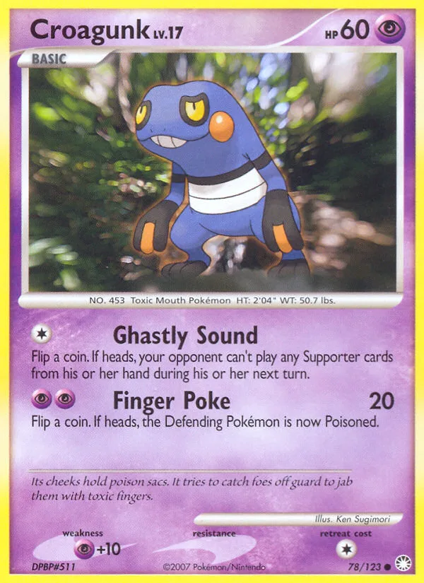 Croagunk #78 Mysterious Treasures Pokemon card