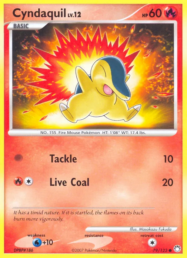 Cyndaquil #79 Mysterious Treasures Pokemon card
