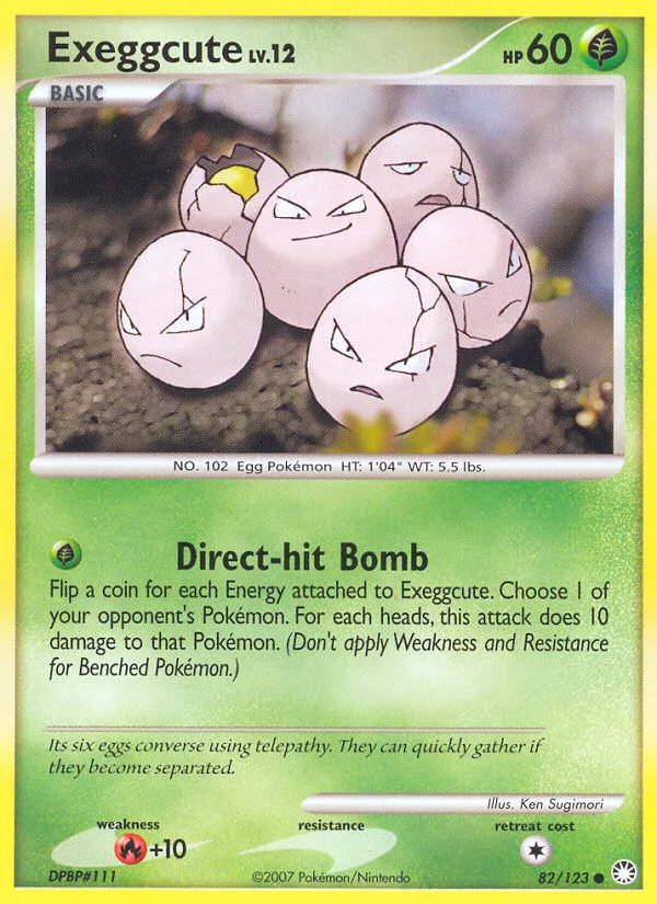 Exeggcute #82 Mysterious Treasures Pokemon card