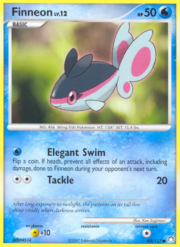 Finneon #83 Mysterious Treasures Pokemon card
