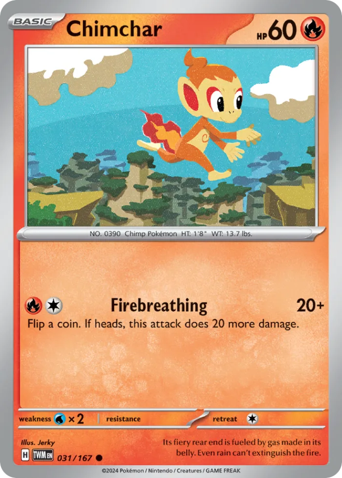 Chimchar #31 Twilight Masquerade Pokemon card