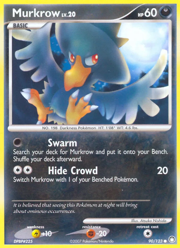 Murkrow #90 Mysterious Treasures Pokemon card