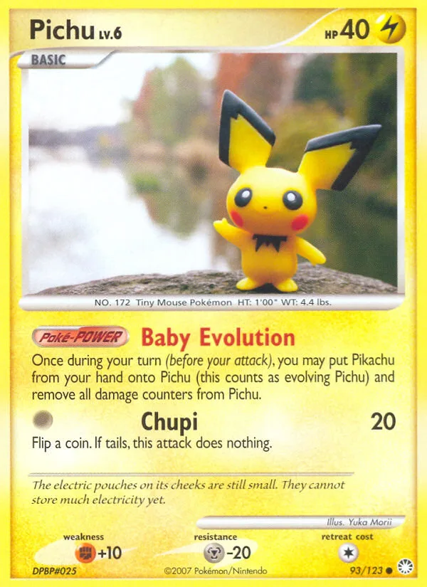 Pichu #93 Mysterious Treasures Pokemon card