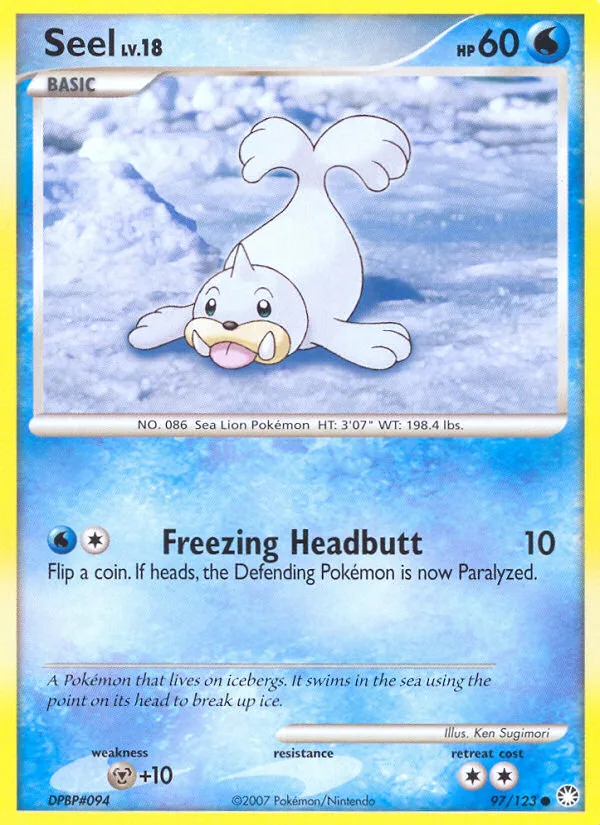 Seel #97 Mysterious Treasures Pokemon card