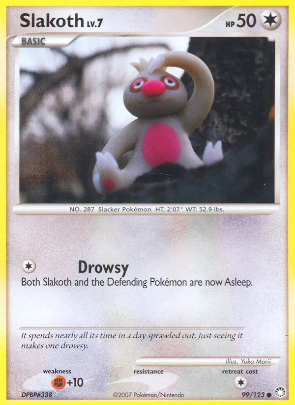 Slakoth #99 Mysterious Treasures Pokemon card