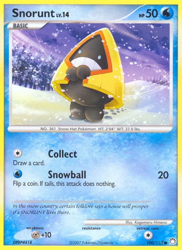 Snorunt #100 Mysterious Treasures Pokemon card