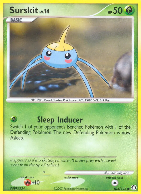 Surskit #104 Mysterious Treasures Pokemon card