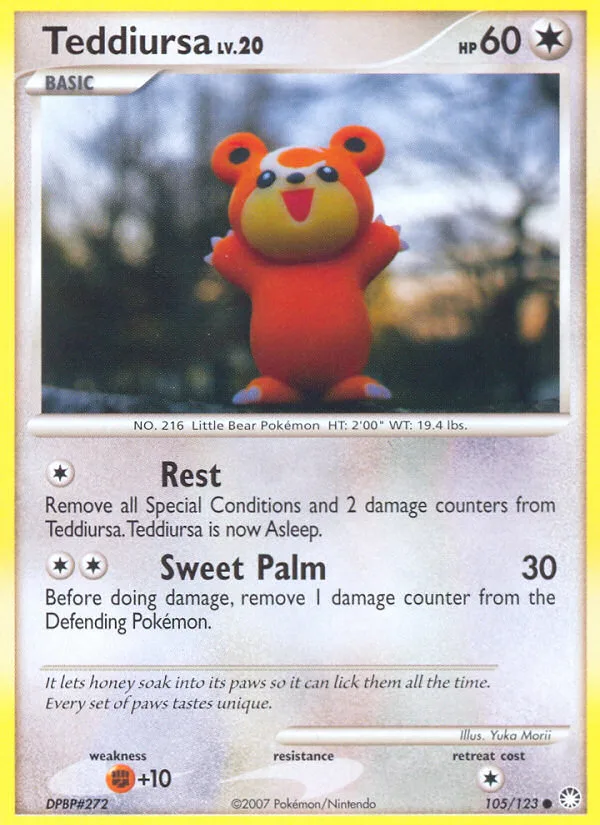 Teddiursa #105 Mysterious Treasures Pokemon card