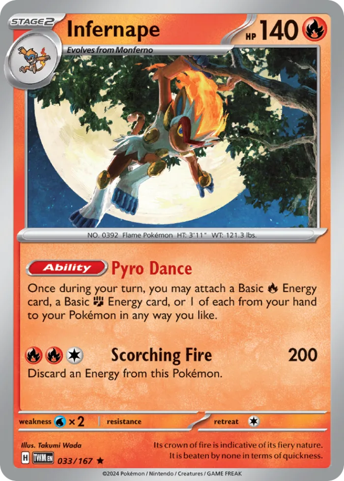 Infernape #33 Twilight Masquerade Pokemon card