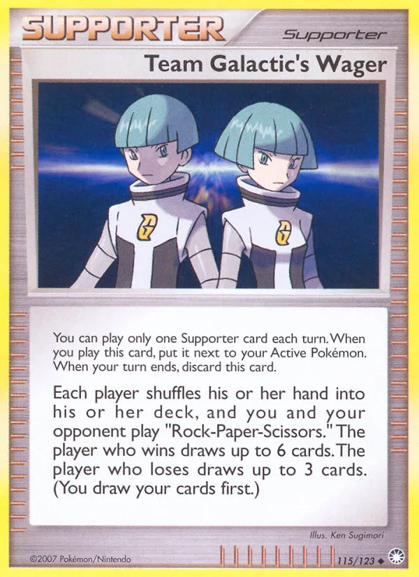 Team Galactic's Wager #115 Mysterious Treasures Pokemon card