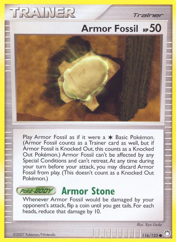 Armor Fossil #116 Mysterious Treasures Pokemon card