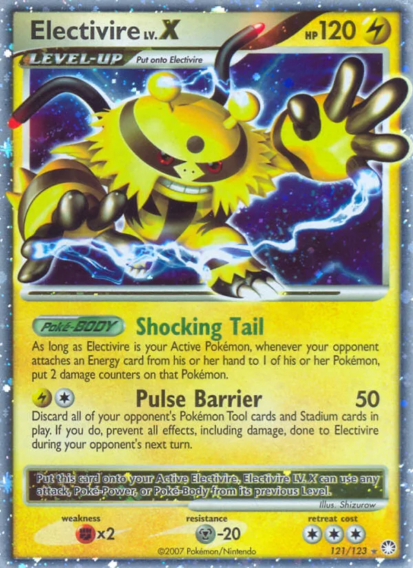 Electivire LV.X #121 Mysterious Treasures Pokemon card