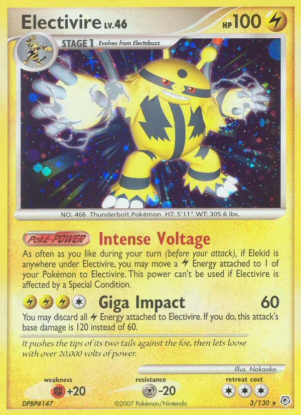 Electivire #3 Diamond & Pearl Pokemon card