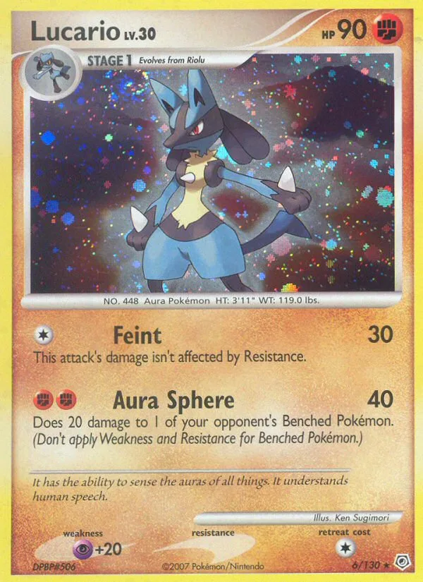 Lucario #6 Diamond & Pearl Pokemon card
