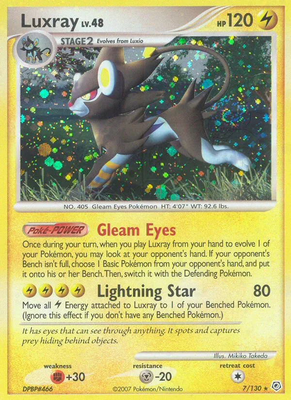 Luxray #7 Diamond & Pearl Pokemon card