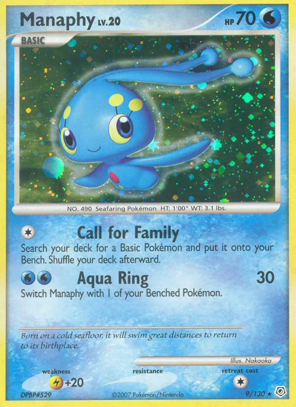 Manaphy #9 Diamond & Pearl Pokemon card