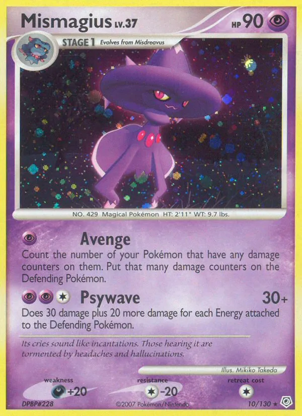 Mismagius #10 Diamond & Pearl Pokemon card