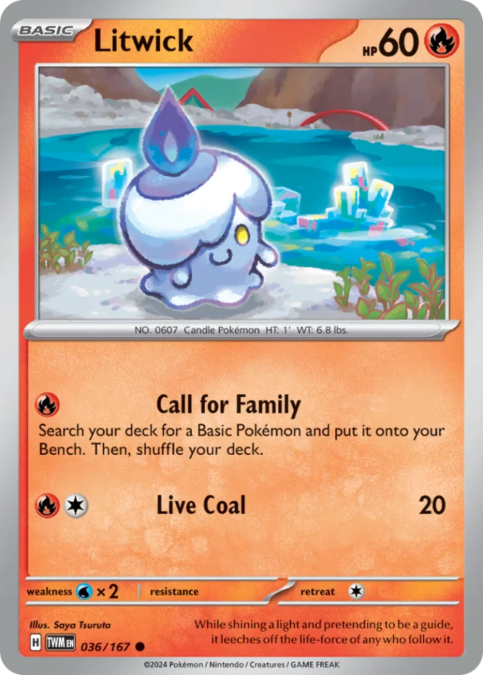 Litwick #36 Twilight Masquerade Pokemon card