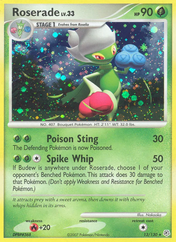 Roserade #13 Diamond & Pearl Pokemon card