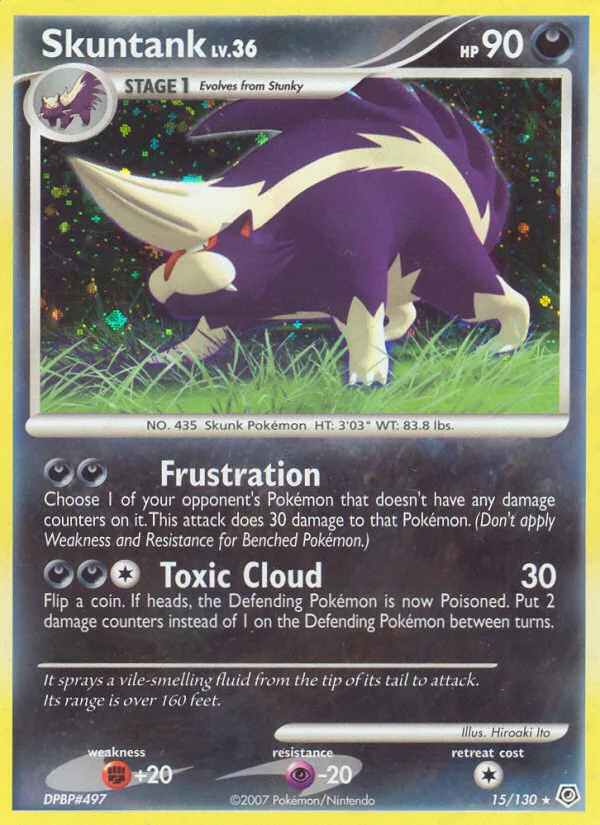 Skuntank #15 Diamond & Pearl Pokemon card