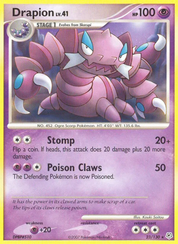 Drapion #23 Diamond & Pearl Pokemon card