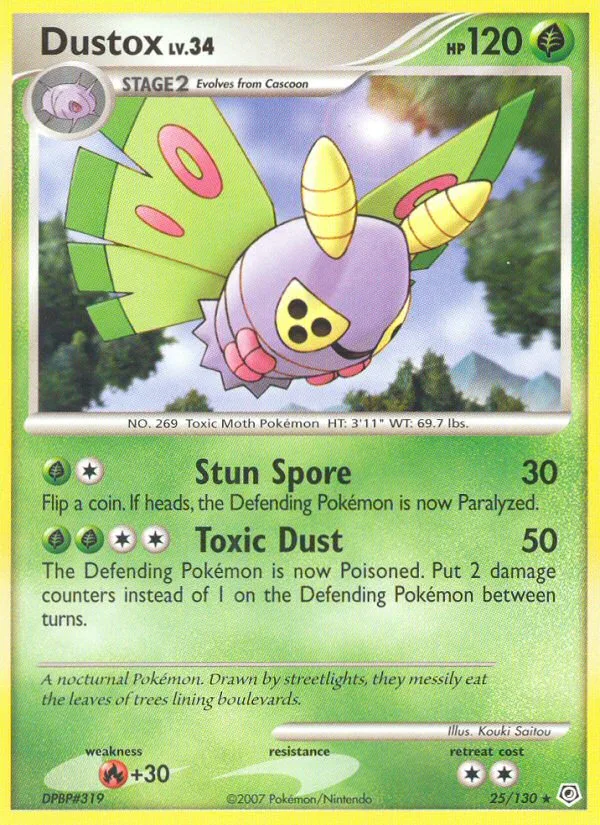 Dustox #25 Diamond & Pearl Pokemon card